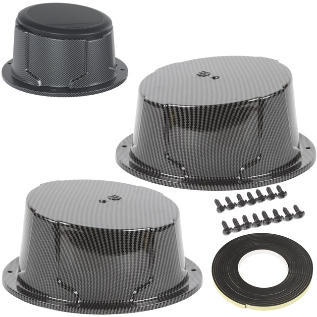 Alt view image 6 of 10 - 2PCS 3'' to 2.5'' Universal Speaker Tweeter Boxes for UTV ATV RV Boat Trunk Trailer Golf Cart Marine Speaker Enclosures Pods Mount Spacer Rear Deck Kick Panel Box (Carbon Fiber Style, 3 to 2.5inch)