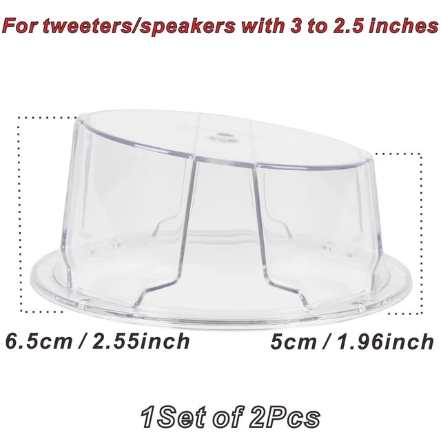 Alt view image 9 of 10 - 2PCS 3'' to 2.5'' Universal Speaker Tweeter Boxes for UTV ATV RV Boat Trunk Trailer Golf Cart Marine Speaker Enclosures Pods Mount Spacer Rear Deck Kick Panel Box (Carbon Fiber Style, 3 to 2.5inch)