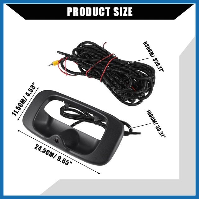 Alt view image 10 of 10 - A ABSOPRO Backup Camera Tailgate Handle for Chevy Silverado 1999-2007 for GMC Sierra 1999-2007 / Rear Tailgate Handle Backup Camera/Durable / 1 Set/Black Item Replacement