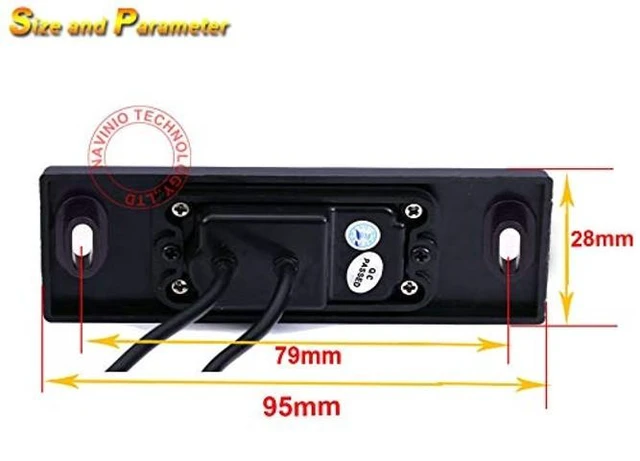 Alt view image 9 of 10 - Vehicle Camera HD 1280x720 Pixels 1000 TV Lines Night Vision Reverse Rear View Backup Camera Replacement for Saab 92 93 94 95 97 9X 2002-2012/Subaru Liberty Forester Wagon 2012 2013