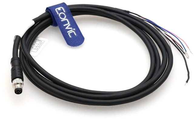 Alt view image 6 of 8 - M8 6 Pin A Code Male to Open Aviation Sensor Cable Waterproof Shielded Electrical Cable for Industrial Automation Control Fieldbus Network 5m