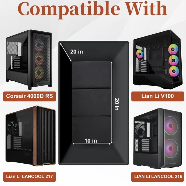 Alt view image 7 of 10 - Wigojoy Computer Desktop Tower Extra Large Carrying Case, PC Travel Case