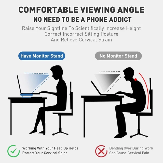 Alt view image 10 of 10 - sanheshun Dual Monitor Stand Riser, 47Inch Solid Wood Desktop Organizer with Non-Slip Pads, Holder for 2 Monitors, Laptops, TV, PC, Printer, Walnut Finish