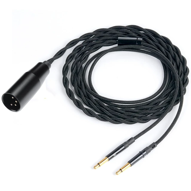 Alt view image 6 of 10 - Fezzlo Monitor Headphone Cable,Dual 3.5mm Over-Ear Headphone Wire,High Purity Oxygen Free Copper AUX Cord Compatible with Hifiman HE4XX HE560 Meze 99 MeZe 105 for Musicians Audiophiles 4PIN-XLR 6.5ft
