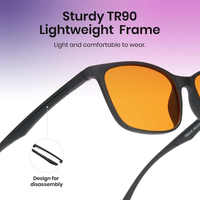 Alt view image 10 of 10 - Cyxus Orange Blue Light Blocking Glasses for Men Women Gaming Glasses Redece Eye Strain Sleep Better 8083Z76