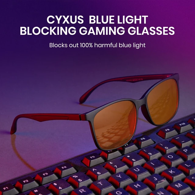 Alt view image 9 of 10 - Cyxus Orange Blue Light Blocking Glasses for Men Women Gaming Glasses Redece Eye Strain Sleep Better 8083Z76