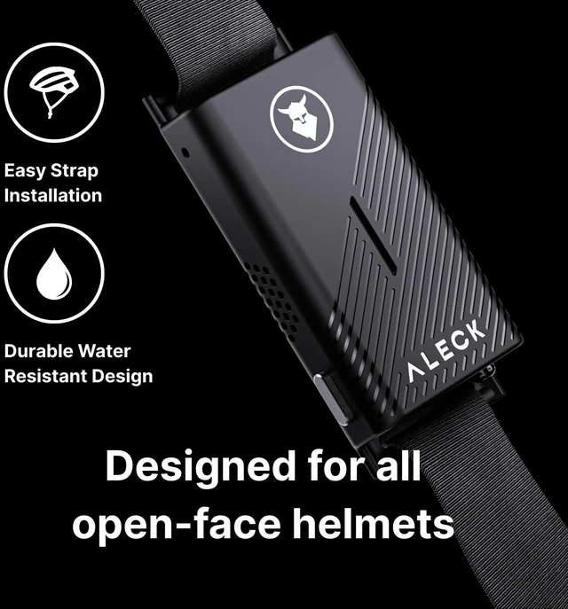 Alt view image 8 of 10 - ALECK Punks Wireless Bluetooth Bike Helmet Speakers - Premium Open Ear Audio, Hands-Free Calls, 2-Button Operation, Fits All Open Face Helmets - Ideal for Bicycling, Climbing, Equestrian, Dirt