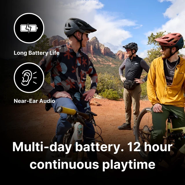 Alt view image 10 of 10 - ALECK Punks Wireless Bluetooth Bike Helmet Speakers - Premium Open Ear Audio, Hands-Free Calls, 2-Button Operation, Fits All Open Face Helmets - Ideal for Bicycling, Climbing, Equestrian, Dirt