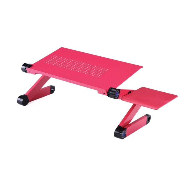 Alt view image 6 of 10 - Zippace Adjustable Lap Desk Laptop Computer Portable Multifunctional Ergonomic Vented Table Stand Tray Mount Holder(480 * 260mm with Mouse Pad, Pink)