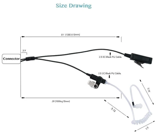 Alt view image 9 of 10 - Klykon UV-5R Earpiece Headset with Mic Ptt for Baofeng Compatible with Kenwood BTECH,Retevis RT21 RT222 Two Way Radio Walkie Talkie,10 Pack