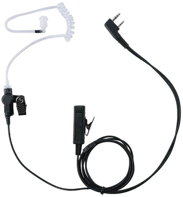 Alt view image 7 of 10 - Klykon UV-5R Earpiece Headset with Mic Ptt for Baofeng Compatible with Kenwood BTECH,Retevis RT21 RT222 Two Way Radio Walkie Talkie,10 Pack