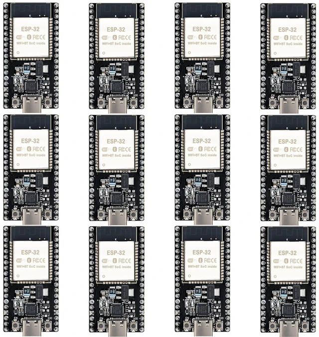 Alt view image 6 of 10 - hiBCTR 12 Packs ESP32-DevKitC-32 Development Board modules(ESP-32D,ESP-32 CP2012 USB C with 38 pins),Supporting STA/AP/STA+AP,with WiFi+Bluetooth Dual-core and Type-C Interface.