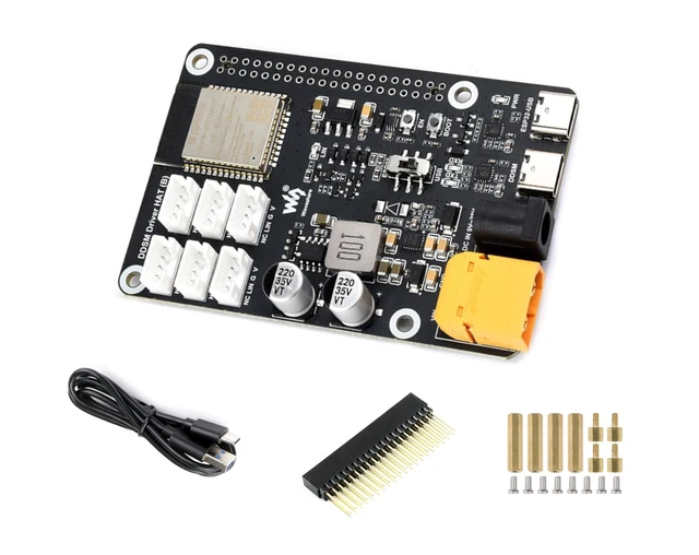 Alt view image 6 of 10 - DDSM400 Hub Motor Driver Board Direct Drive Servo Motor Driver Board, ESP32 and Control Circuit, Controlling 6-CH DDSM400 Hub Motors at The Same Time via, Compatible with Raspberry Pi 5/4B
