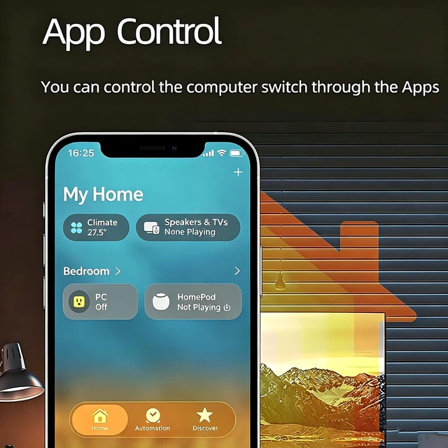Alt view image 8 of 10 - Matter Over WiFi Remote PC Power Switch, Wireless Desktop PC Power Button Switch ON/Off Control for Computer Motherboard Work with HomeKit, Apple Home, Siri, Alexa, Google, SmartThings