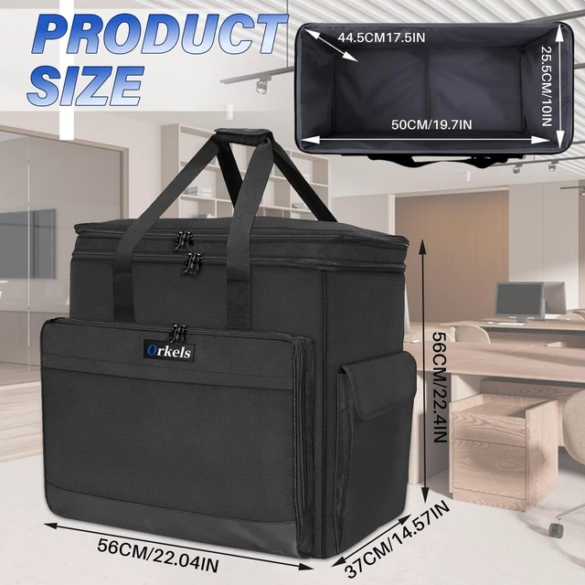 Alt view image 7 of 10 - XIDIHF Double-Layer Desktop PC Tower Carrying Case, Travel Storage Bag for Computer Chassis, Keyboard, Mouse, Cables, and Accessories, Bag Only, Black