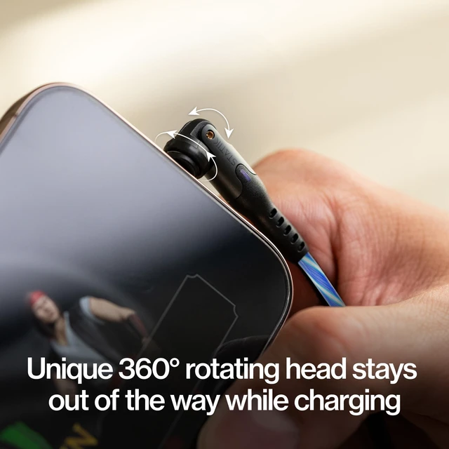 Alt view image 9 of 10 - Statik 360 Pro Magnetic Charging Cable - Type C Charger Fast Charging 3 in 1 USB C to USB C Cable, Micro USB & iProduct Tips, USB A Adapter, Fits All Devices - 100W Fast Charger, GloBright 6FT/2M