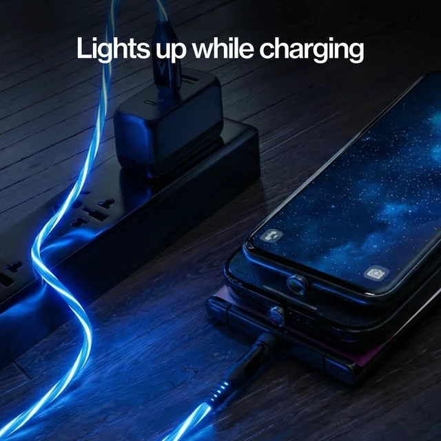 Alt view image 8 of 10 - Statik 360 Pro Magnetic Charging Cable - Type C Charger Fast Charging 3 in 1 USB C to USB C Cable, Micro USB & iProduct Tips, USB A Adapter, Fits All Devices - 100W Fast Charger, GloBright 6FT/2M