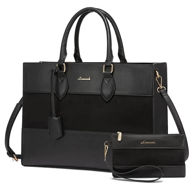 Alt view image 6 of 10 - LOVEVOOK Laptop Tote Bag for Women, Work Totes Business Office Computer Briefcase with Clutch Purse