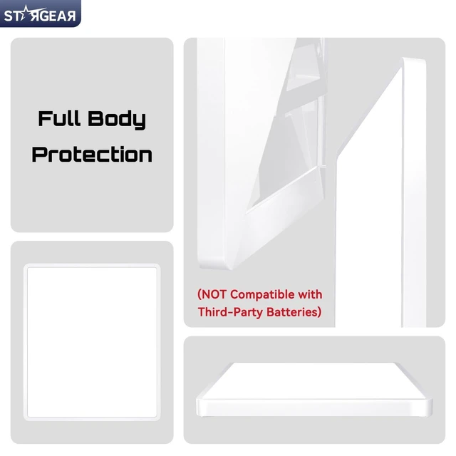 Alt view image 7 of 10 - STARGEAR Starlink Mini Case, Starlink Mini Protective Cover Liquid Silicone Case for Starlink Satellite Dish, Accessories for Starlinks Portable Full Cover Shell with Black Sticker, White
