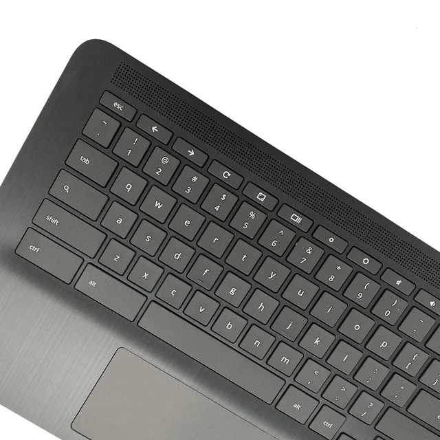 Alt view image 10 of 10 - Wzqrps Replacement for HP Chromebook 14 G6 CB14G6 CelN4000 Laptop Upper Case Palmrest Keyboard Touchpad Assembly Part L90459-001 Top Cover