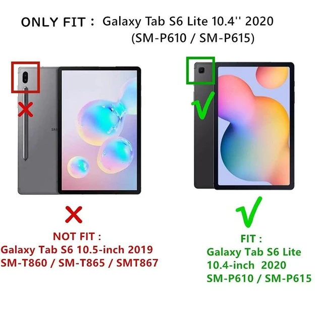 Alt view image 7 of 10 - HENGHUI Keyboard Case for Galaxy Tab S6 Lite 10.4 inch Keyboard Case Cute Round Key Color Keyboard Wireless Detachable BT Keyboard Cover with S Pen Holder (Purple)