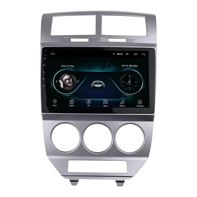 Alt view image 8 of 8 - DKMUS Radio Stereo Dash Installation Mount Trim Kit Compatible with Dodge Caliber 2007-2010 for 10.1" and Double Din