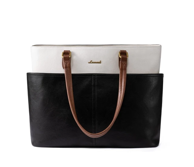 Alt view image 6 of 10 - LOVEVOOK Laptop Tote Bag for Women, 17.3 inch Laptop Work Bags for Teacher/Nurse Large Computer Bag for Office, Briefcase Handbag with Cup Holder