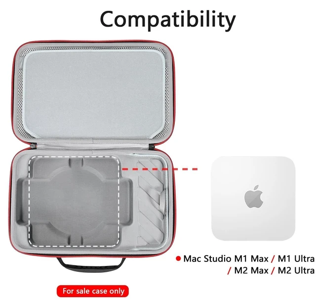 Alt view image 10 of 10 - RLSOCO Hard Case for Apple Mac Studio M4/M3/M2/M1 ^^ Compact Design with YKK Zipper & Scratch Protection (Max/Ultra)