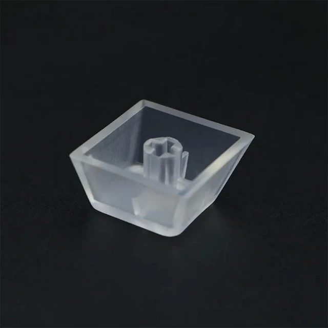 Alt view image 7 of 10 - Elacgap OEM Profile Blank Keycaps ABS Frosted Transparent Translucent 1U R4 Keycap for MX switches Mechanical Keyboard(Transparent, 100pcs)