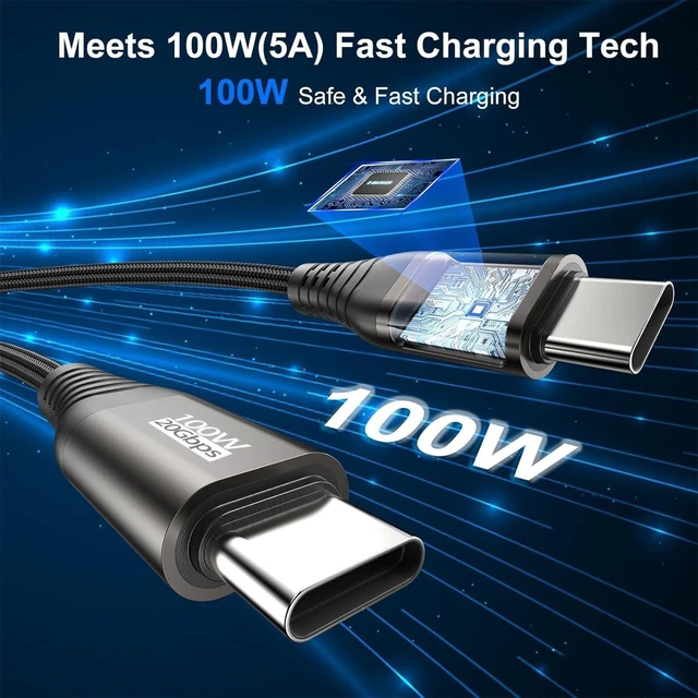 Alt view image 12 of 12 - 20 FT USB C Cable Long USB C 3.2 Gen 2 Cord 20FT, Full-Featured USBC to C Fast Charging/Monitor Video/Data Cable(4K@60Hz,100W, 10Gbps) for USBC Hub VR,iPhone 17-15 PM,Sam-sung,MacBook Pro,Camera-6M