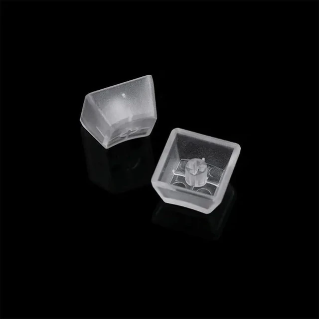 Alt view image 10 of 10 - Elacgap OEM Profile Blank Keycaps ABS Frosted Transparent Translucent 1U R4 Keycap for MX switches Mechanical Keyboard(Transparent, 100pcs)