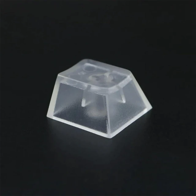 Alt view image 6 of 10 - Elacgap OEM Profile Blank Keycaps ABS Frosted Transparent Translucent 1U R4 Keycap for MX switches Mechanical Keyboard(Transparent, 100pcs)