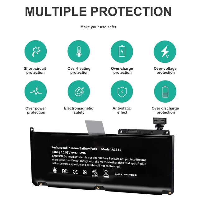 Alt view image 8 of 10 - ASUNCELL A1331 13" A1342 (Late 2009 Mid 2010) Laptop Battery for Apple MacBook Unibody fits 661-5391 020-6582-A MC233LL/A MC207LL/A MC516LL/A