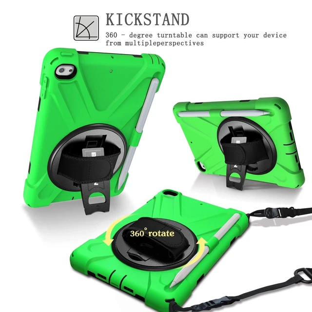 Alt view image 8 of 10 - BRAECN iPad mini 5 Case,iPad mini 4 Case, Heavy Duty Shockproof Protective Rugged Case with Pencil Holder,Hand Strap,Kickstand, Shoulder Strap for iPad mini 5th/4th Generation 7.9 Inch for Kids