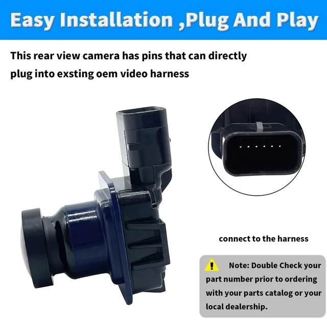Alt view image 8 of 10 - wzruiqipei Rear View Back Up Reverse Park Assist Camera Compatible with Ford Expedition 2015-2017 Park Assist Backup Camera Replaces FL1Z-19G490-A