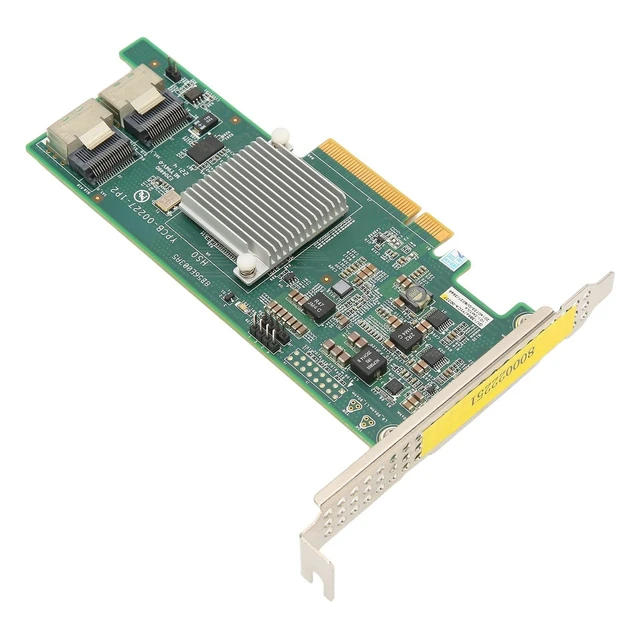 Alt view image 6 of 10 - Zyyini 6G PCIe X8 Array Card with 2 SAS Mini Interface, SATA3 Bandwidth, Supports 16T Disk, Compatible with x8 x16 Slot, Computer, Storage Device