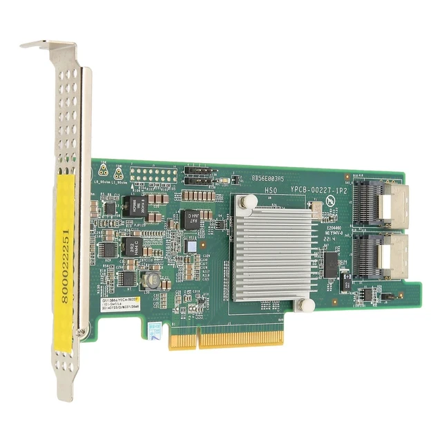 Alt view image 8 of 10 - Zyyini 6G PCIe X8 Array Card with 2 SAS Mini Interface, SATA3 Bandwidth, Supports 16T Disk, Compatible with x8 x16 Slot, Computer, Storage Device
