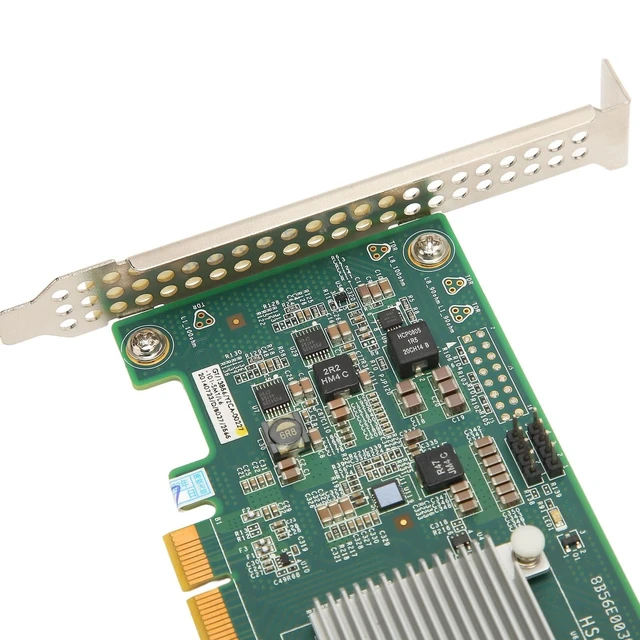 Alt view image 9 of 10 - Zyyini 6G PCIe X8 Array Card with 2 SAS Mini Interface, SATA3 Bandwidth, Supports 16T Disk, Compatible with x8 x16 Slot, Computer, Storage Device