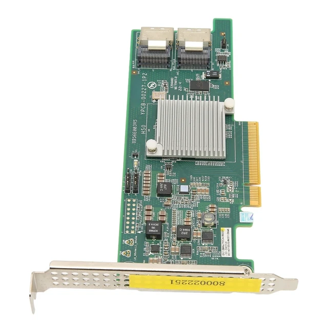 Alt view image 10 of 10 - Zyyini 6G PCIe X8 Array Card with 2 SAS Mini Interface, SATA3 Bandwidth, Supports 16T Disk, Compatible with x8 x16 Slot, Computer, Storage Device