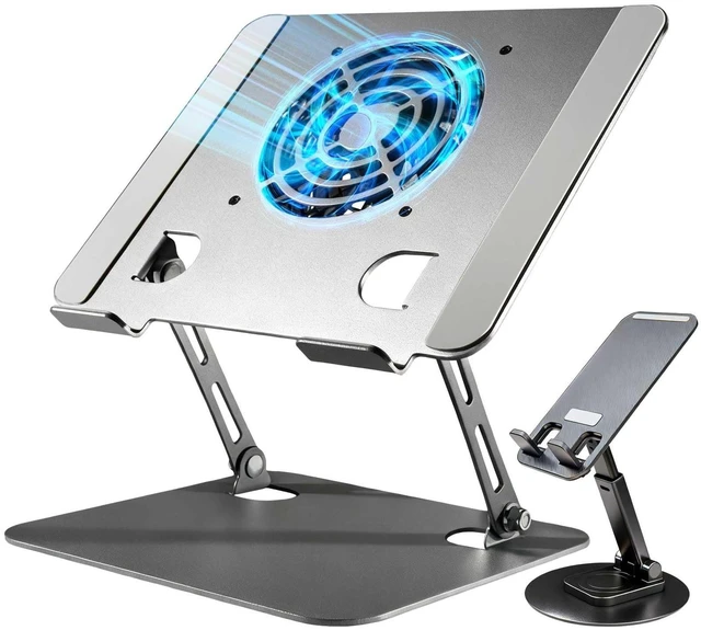 Alt view image 6 of 10 - Laptop Stand for Desk, Laptop Riser with Active Cooling Fan, Widely Compatible with MacBook and Other Computer AccessoriesComputer Stand for Laptop