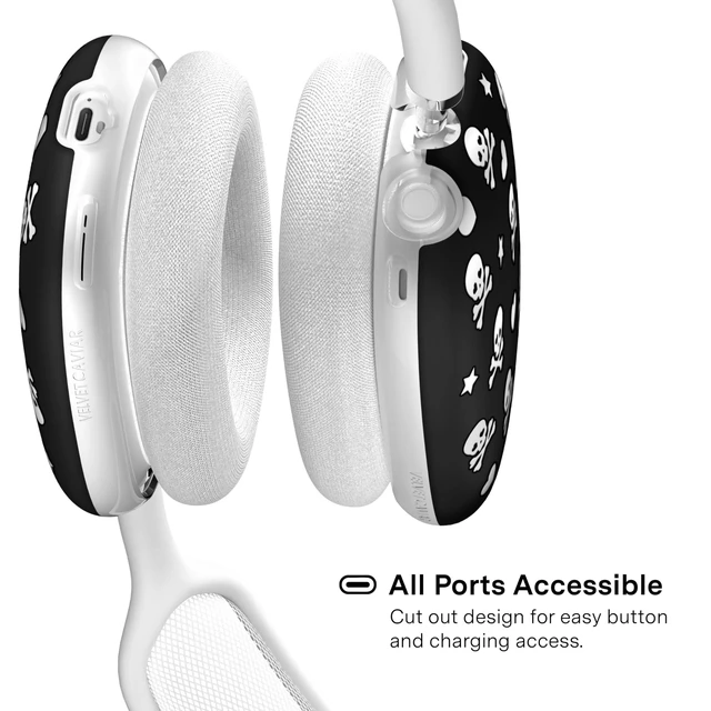 Alt view image 9 of 10 - VELVET CAVIAR Case Cover for AirPods Max Headphones ^^ Cute Protective Design (Chrome Skulls)