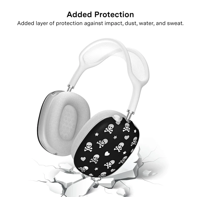 Alt view image 10 of 10 - VELVET CAVIAR Case Cover for AirPods Max Headphones ^^ Cute Protective Design (Chrome Skulls)