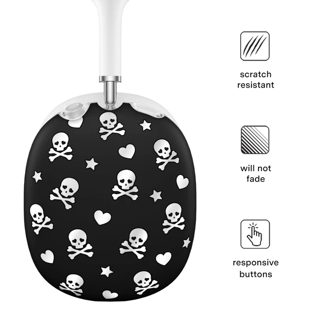 Alt view image 8 of 10 - VELVET CAVIAR Case Cover for AirPods Max Headphones ^^ Cute Protective Design (Chrome Skulls)