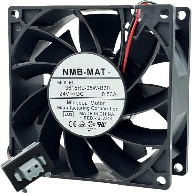 Alt view image 9 of 10 - 3615RL-05W-B30 Inverter Cooling Fan, DC24V 0.53A 929238mm Cooling Fan 3615RL-05W-B30