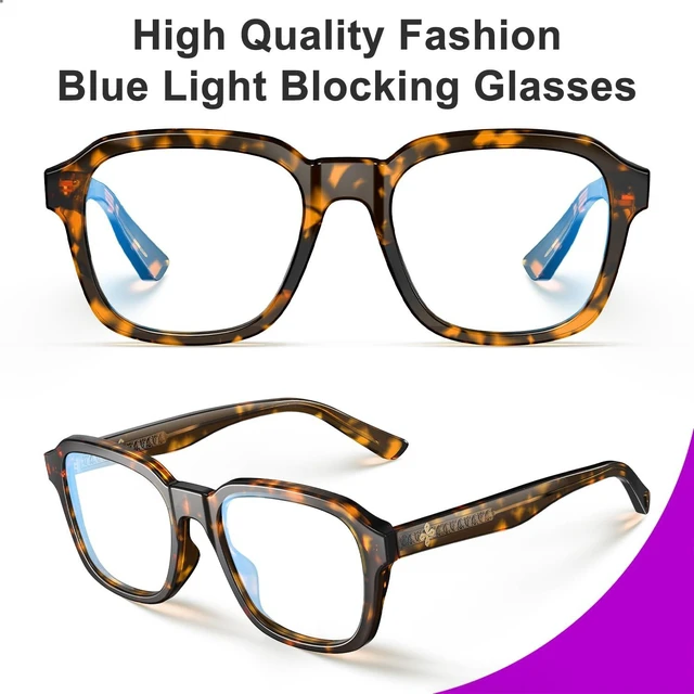 Alt view image 9 of 10 - VISOONE Oversized Square Blue Light Blocking Glasses Fashion Computer Eyewear for Women and Men BENNETT