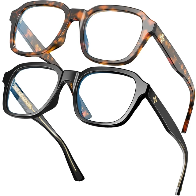 Alt view image 6 of 10 - VISOONE Oversized Square Blue Light Blocking Glasses Fashion Computer Eyewear for Women and Men BENNETT