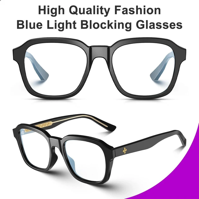 Alt view image 10 of 10 - VISOONE Oversized Square Blue Light Blocking Glasses Fashion Computer Eyewear for Women and Men BENNETT