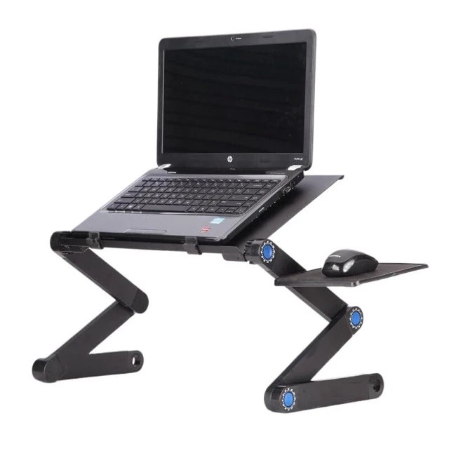 Alt view image 7 of 10 - Zippace Adjustable Lap Desk Laptop Computer Portable Multifunctional Ergonomic Vented Table Stand Tray Mount Holder(420 * 260mm with Mouse Pad, Black)
