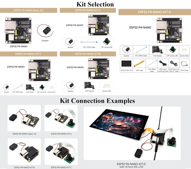 Alt view image 8 of 10 - ESP32-P4-NANO Development Board, Based On ESP32-P4 Chip with RISC-V Dual-Core and Single-Core Processors, Supports Wi-Fi 6 and Bluetooth 5/BLE, with Speaker and PoE Module(4 Items)