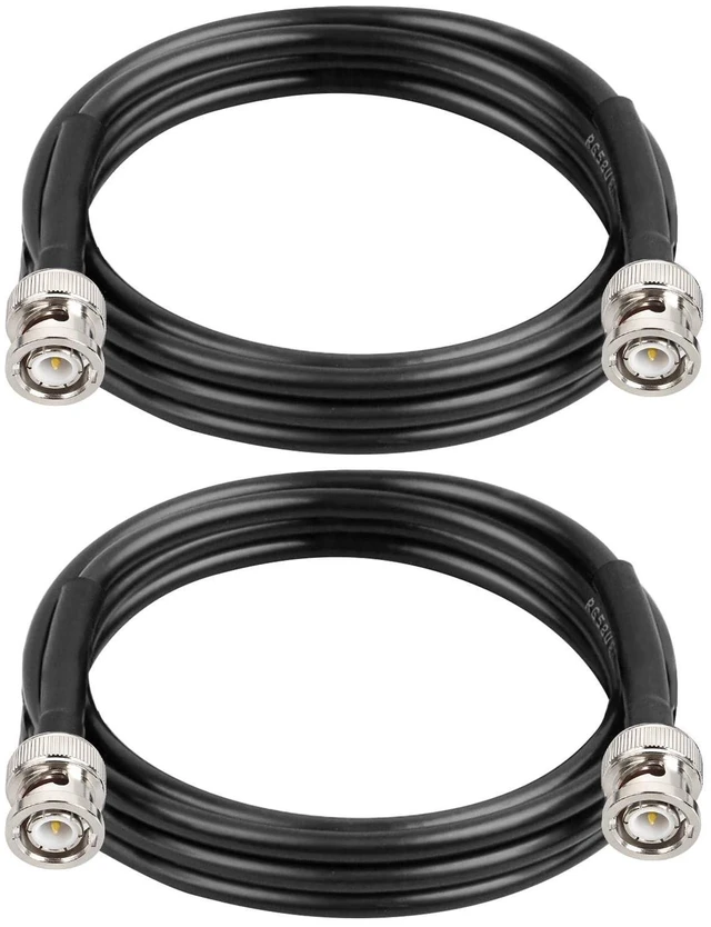Alt view image 6 of 10 - MOOKEERF 2PCS BNC Male to BNC Male Coax Cable 6ft, 50 Ohm RG58 Coaxial Cable with BNC Connectors